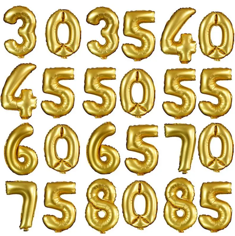 gold Chicinlife розовое золото 40 дюймов 30 35 40 50 60 65 70 воздушные шары свадьба юбилей для взрослых день рождения украшения 30 воздушные шары - Цвет: gold