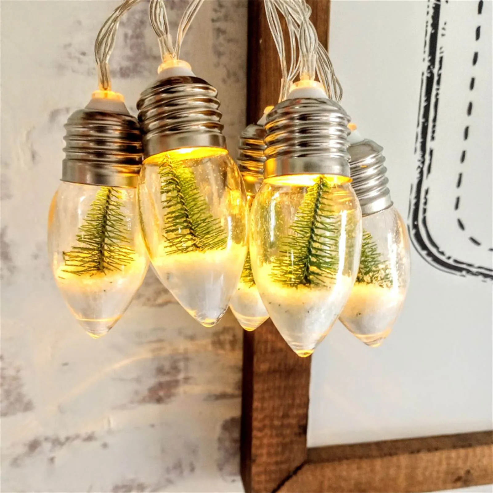 

Christmas Tree Snow String Lights Christmas Lights For Wedding Party Holiday Lights Decorations For Home 2021 Happy New Year