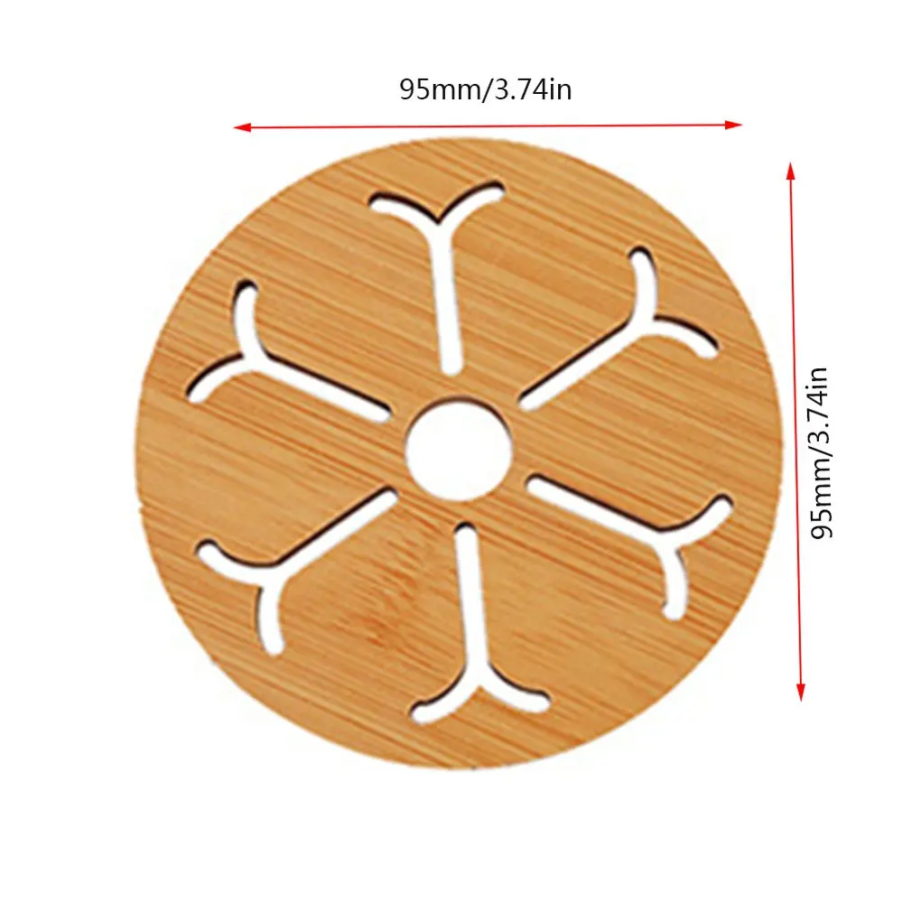 Экологически чистый полый деревянный анти горячий изоляционный коврик