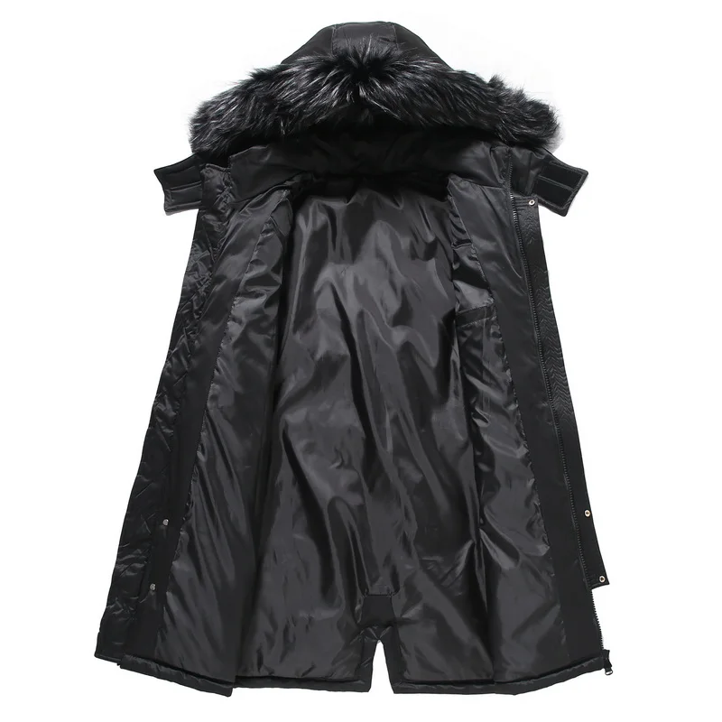 Мужская теплая зимняя меховая толстовка длинные пуховики и куртки