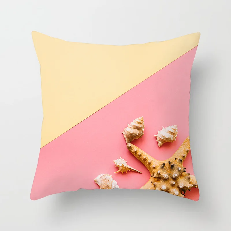 

Summer Ocean beach Cushion Cover 45x45 Sofa Decorative Pillow Covers Throw Pillow Cover Polyester Home Decoration Pillowcase