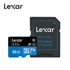 Карта памяти micro sd Lexar, класс 10, u1, u3, Оригинальная карта памяти tf, 32 ГБ, 64 ГБ, 128 ГБ, 256 ГБ, 512 ГБ
