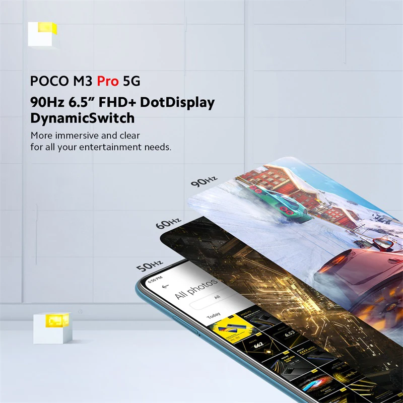 Глобальная версия POCO M3 Pro 4 Гб ОЗУ 64 ПЗУ Dimensity 700 Octa Core 90 Гц 6 5 &quotFHD + DotDisplay 5000 мАч NFC 48
