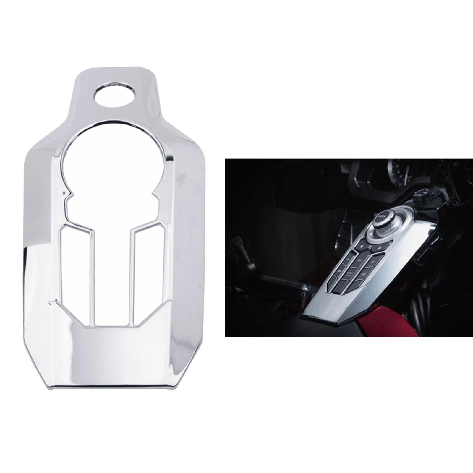 

Chrome Central Console Button Decoration Cover for Honda 2018-up Gold Wing Tour DCT