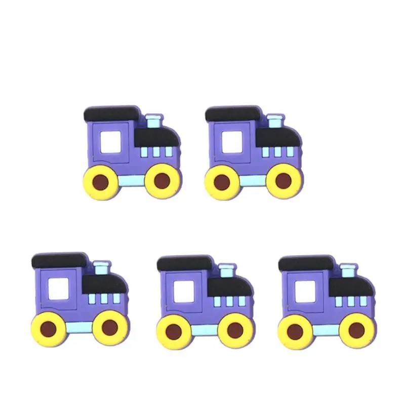 63-Purple 5 шт., новинка, силиконовые бусины в форме динозавра, детский прорезыватель, бисер, сделай сам, пустышка, цепочка, ювелирные аксессуары, DXAD - Цвет: 63-Purple