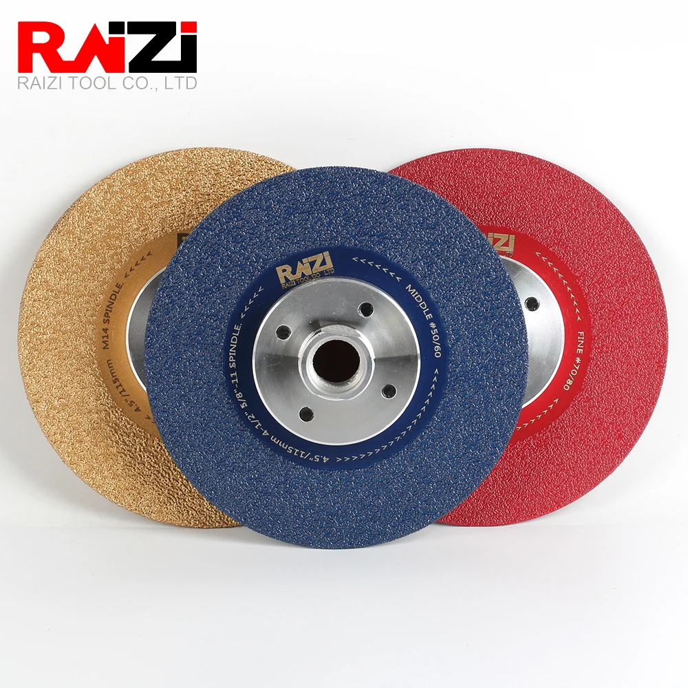 Вакуумный паяный алмазный шлифовальный диск Raizi 100/115/125 мм двустороннее лезвие