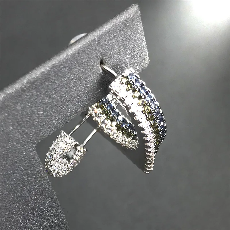 

s925 sterling silver stud earrings October new pin ring earrings female bohemian classic style high-end design jewelry