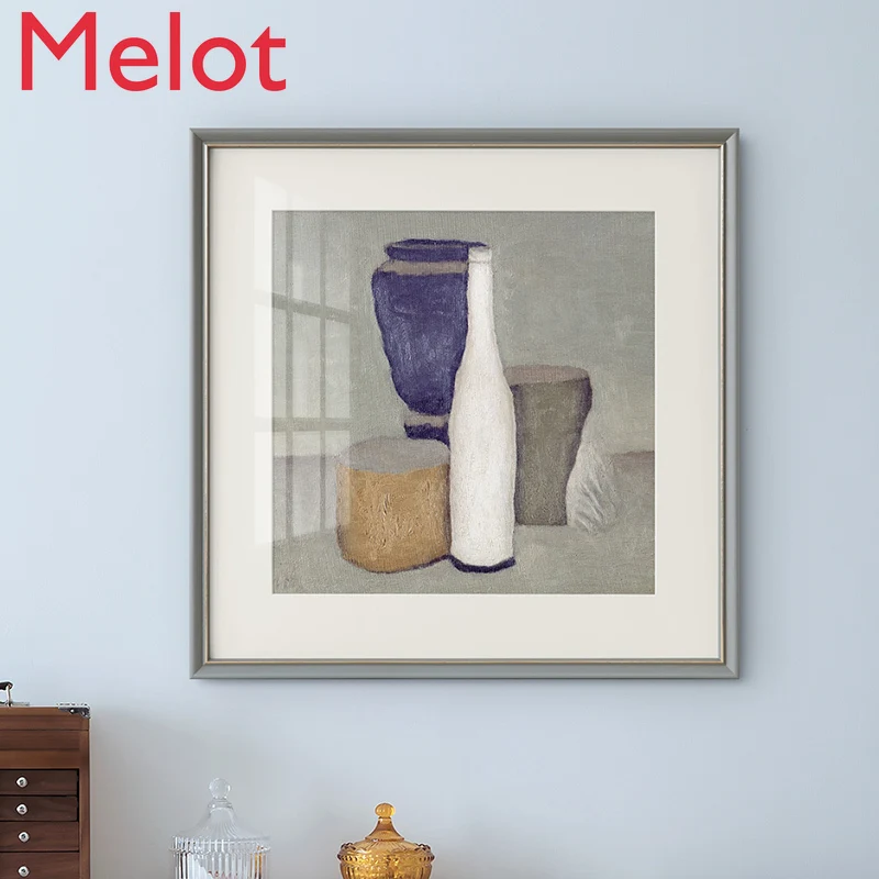 

Nordic Modern Minimalist Decorative Painting American Dining Room Entrance Wall Painting Corridor Mural Morandi Still Bottle