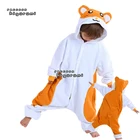 Детский мультяшный хомяк Косплей комбинезон Единорог Пижама Дети Малыш животные Хэллоуин одежда для сна для мальчиков девочек енот Кигуруми для взрослых