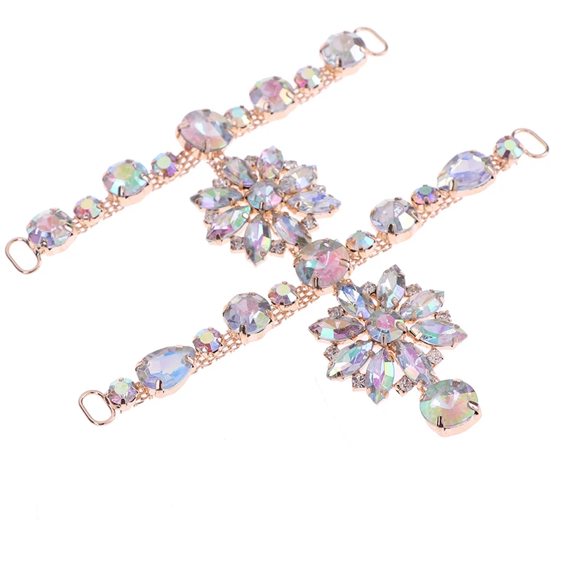 

1Pcs Women Rhinestone Crystal Shoes Clip Buckle Sandals Acrylic Chain Shoe Buckle Charm Accessories