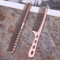 metal steel hair comb professional salon hairdresser hair cutting combs brush hair styling tools metal steel comb rose gold