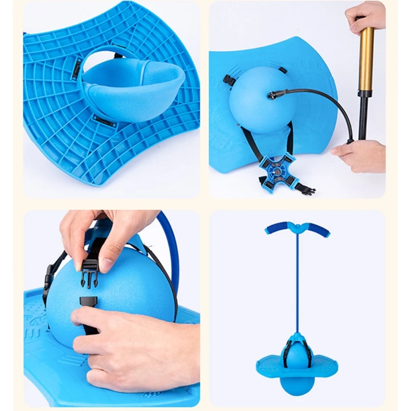 

Anti-skid Pedal Jump Bounce Ball, Pogo Ball Bounce Stand with Trick Board for Kids Ages 4 & Up and Adults H3CD