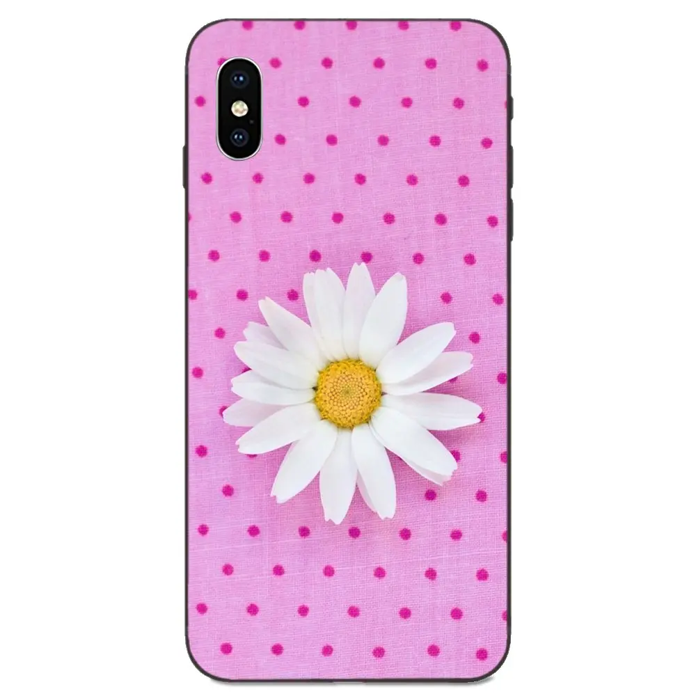 Красивые белые Daisies лепестки роспись для huawei nova 2 2S 3i 4 4e 5i Y3 Y5 II Y6 Y7 Y9 Lite Plus Prime Pro 2017