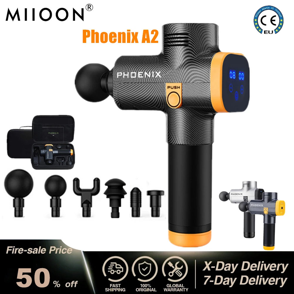 

Phoenix A2 Massage Gun with Portable Bag Massager for Body Arm Back Deep Muscle Vibrator Fascia Gun On Fitness Shaping Relief
