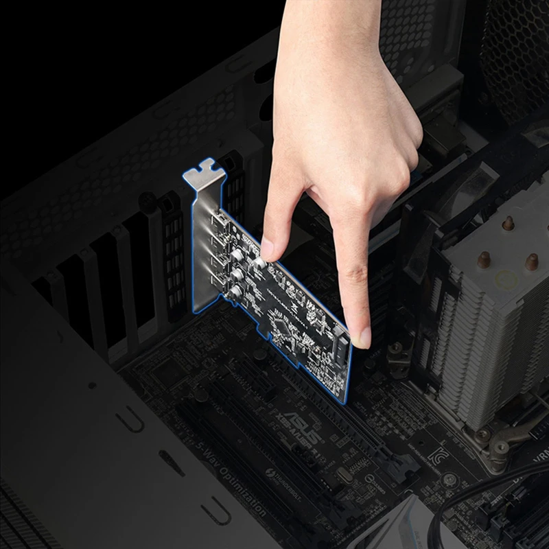 Плата расширения Pci-E на Dual Type-C USB3.1 4 порта 5 Гбит/с высокоскоростной адаптер Type C