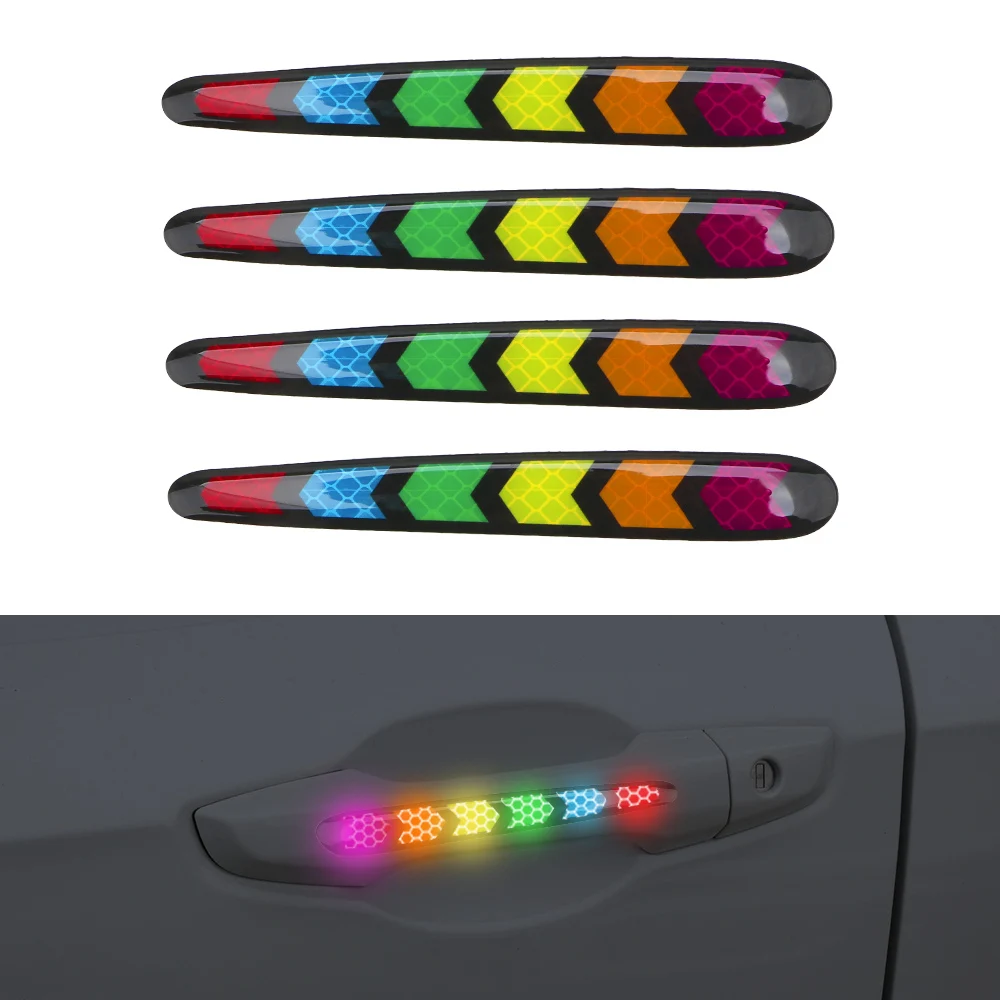 

LEEPEE Protective Collision Scratch Car Reflective Strip Reflective Stickers Universal Waterproof Warning Arrow Tape