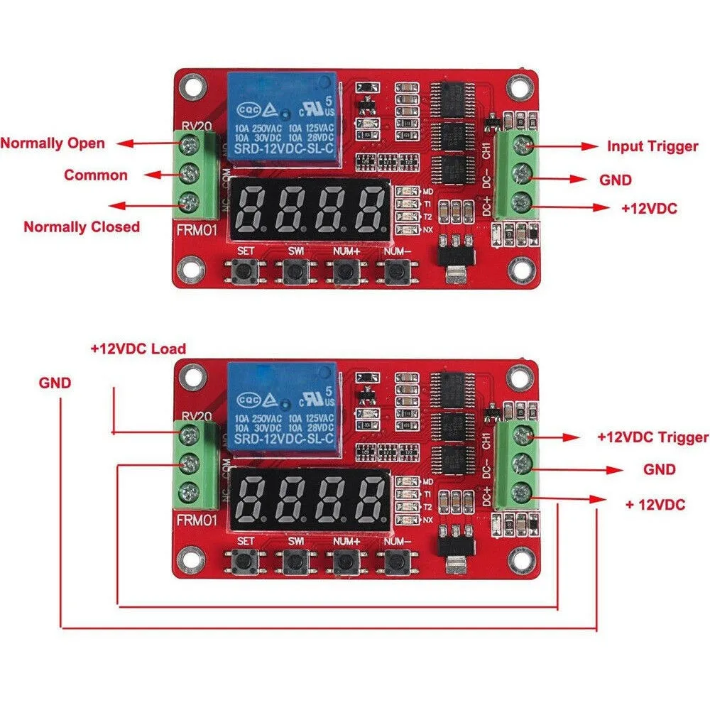 

1 Pcs Timer Module 12V Cycle Timer Delay Time Switch Multifunction PLC