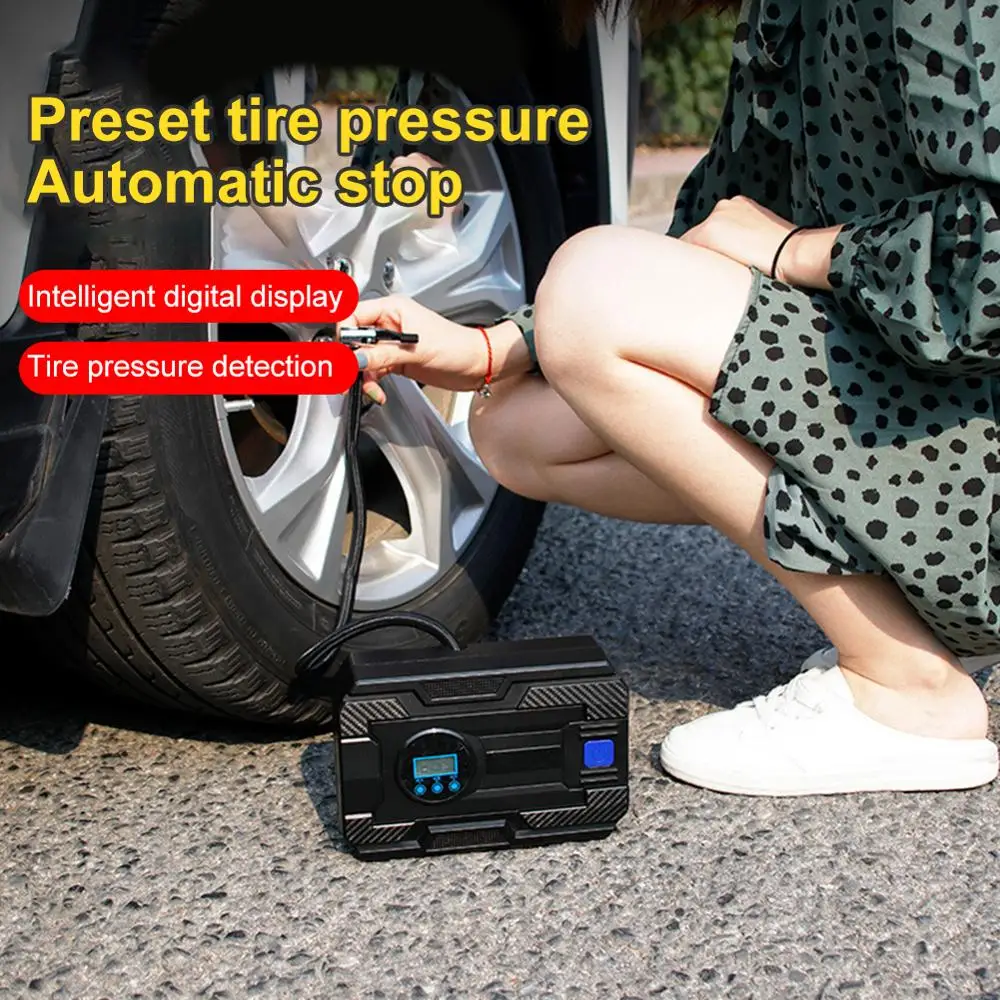 

DC 12V Car Portable Air Copressor Pump Digital Tire Inflator 150 PSI Auto Air Pump for Car Motorcycle LED Light Tire Pump New