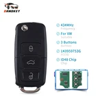 Дистанционный ключ Dandkey 1K0959753G, брелок с 3 кнопками, чип ID48 для VW Volkswagen PASSAT Polo Skoda Seat Polo Golf Beetle, 434 МГц