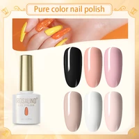 nail polish gel solid color uvled soak off jelly gel top coat glue coating nail art manicure for diy 6ml smj