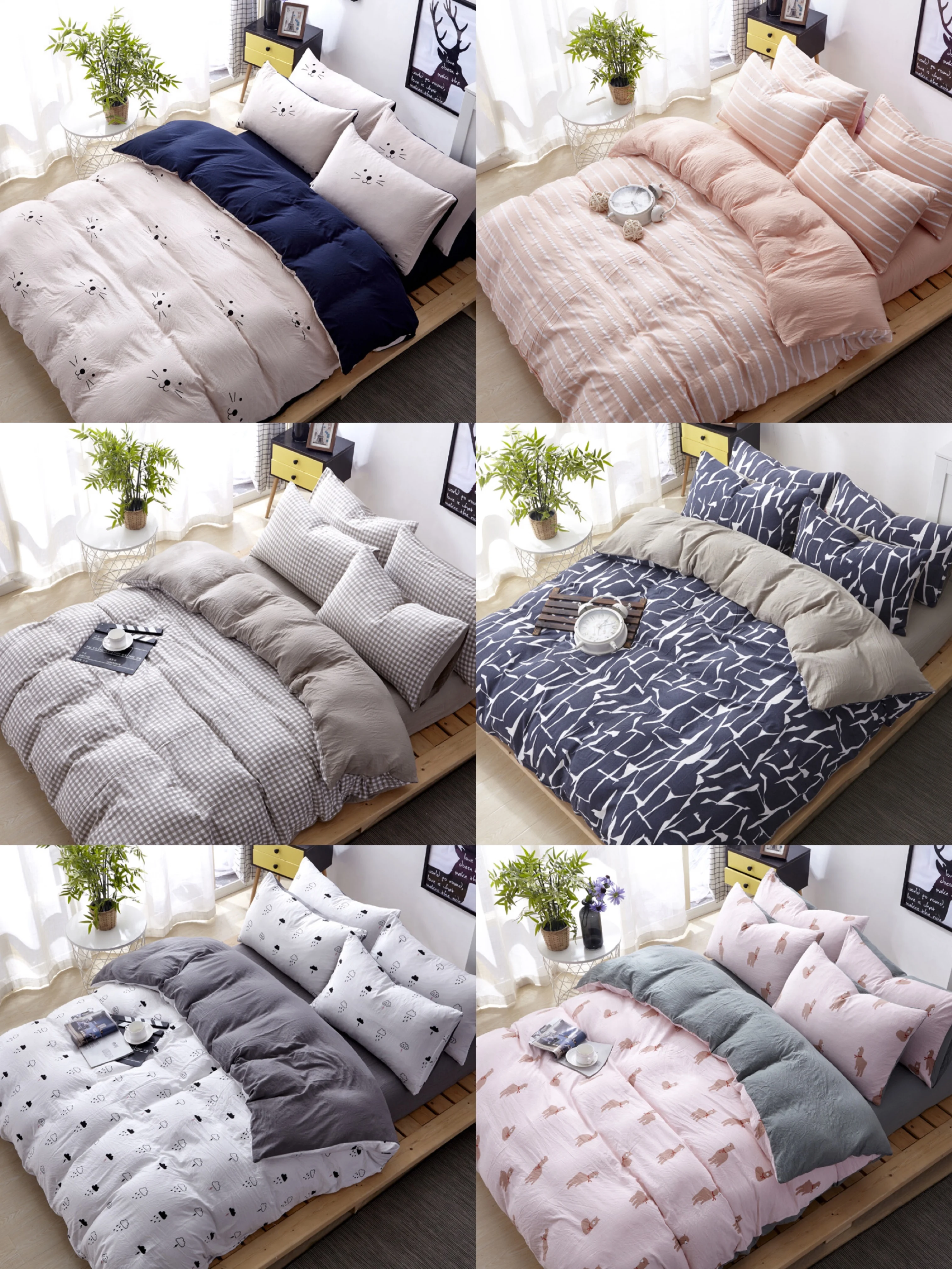 Пододеяльник простыня пододеяльник Комплект постельного белья в японском стиле