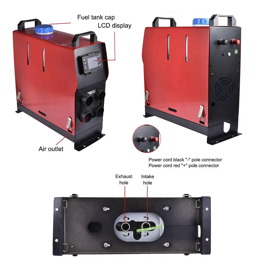 5 кВт 12 В/24 В Φ все в одном 4 отверстия для воздуховыпускного с ЖК-выключателем и