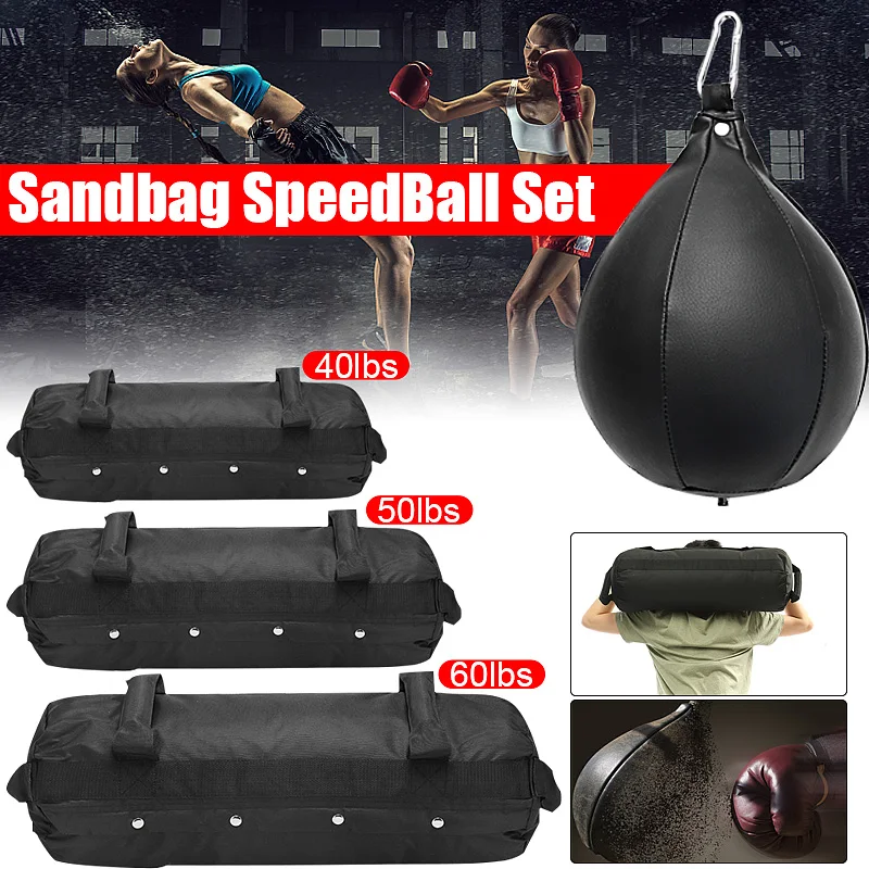 

40/50/60 Ibs Adjustable Weightlifting Sandbag Fitness Muscle Exercise Training Weight Bag Tools Punching Bag