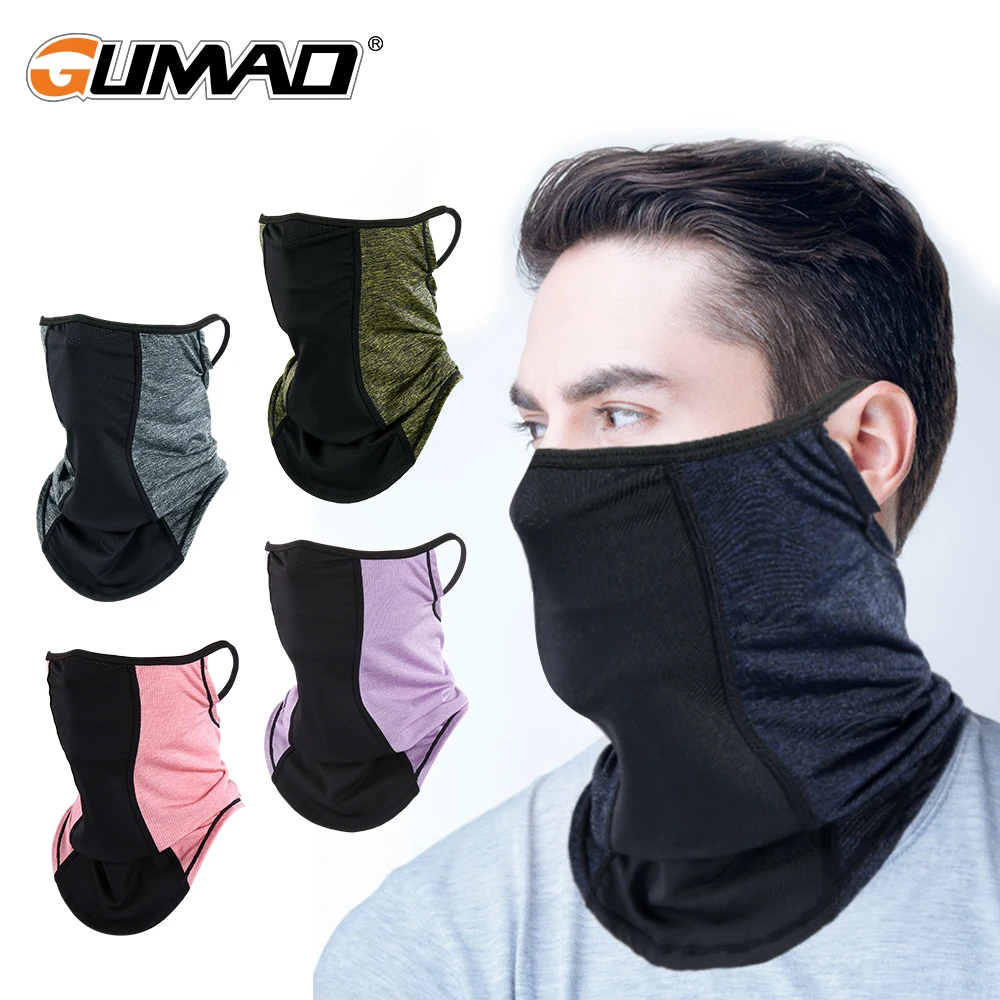 

Summer Half Face Mask Cycling Bandana Scarf Neck Gaiter Warmer Bicycle Running Ski Hunting Hiking Hanging Ear Scarves Men Women