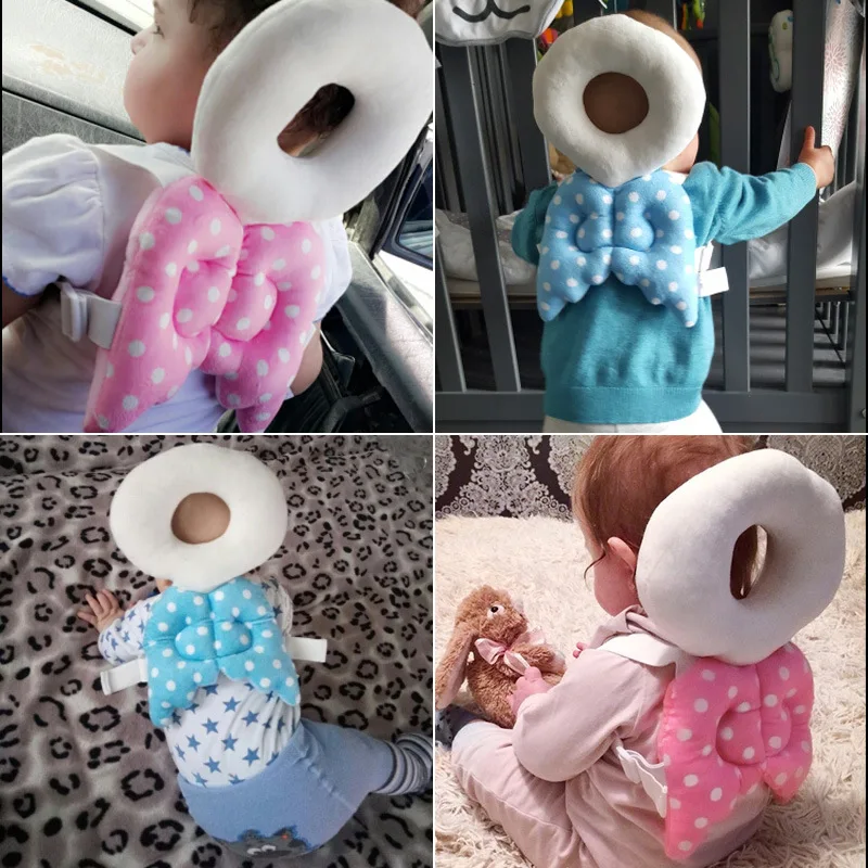 

Baby Head Protection Pad Toddler Headrest Pillow Baby Neck Cute Wings Nursing Drop Resistance Cushion Baby Protect Cushion