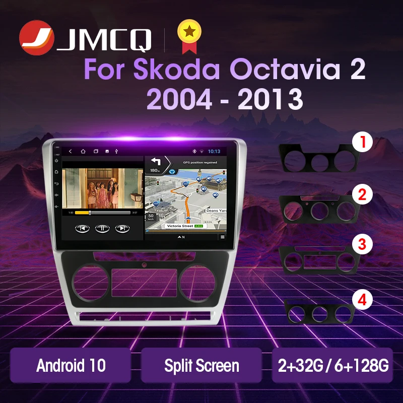 

JMCQ 10.1" 2din Android 10 Car Radio Multimidia Video Player RDS DSP For Volkswagen SKODA Octavia 2 A5 2007-2014 Navigation GPS