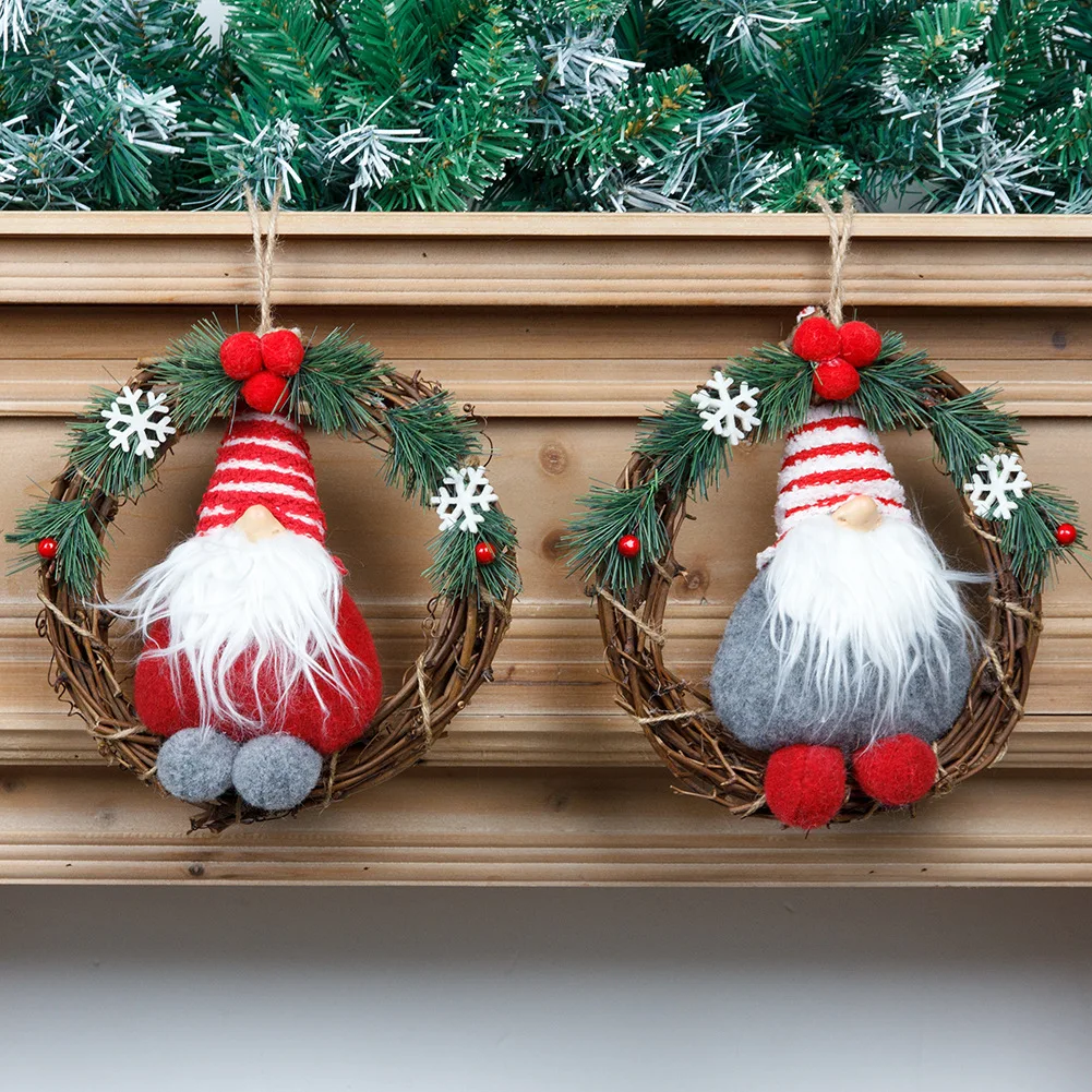 

Merry Christmas Wreath Christmas Decoration Front Door Wreath Decoration Wall Artificial Pine Wreath