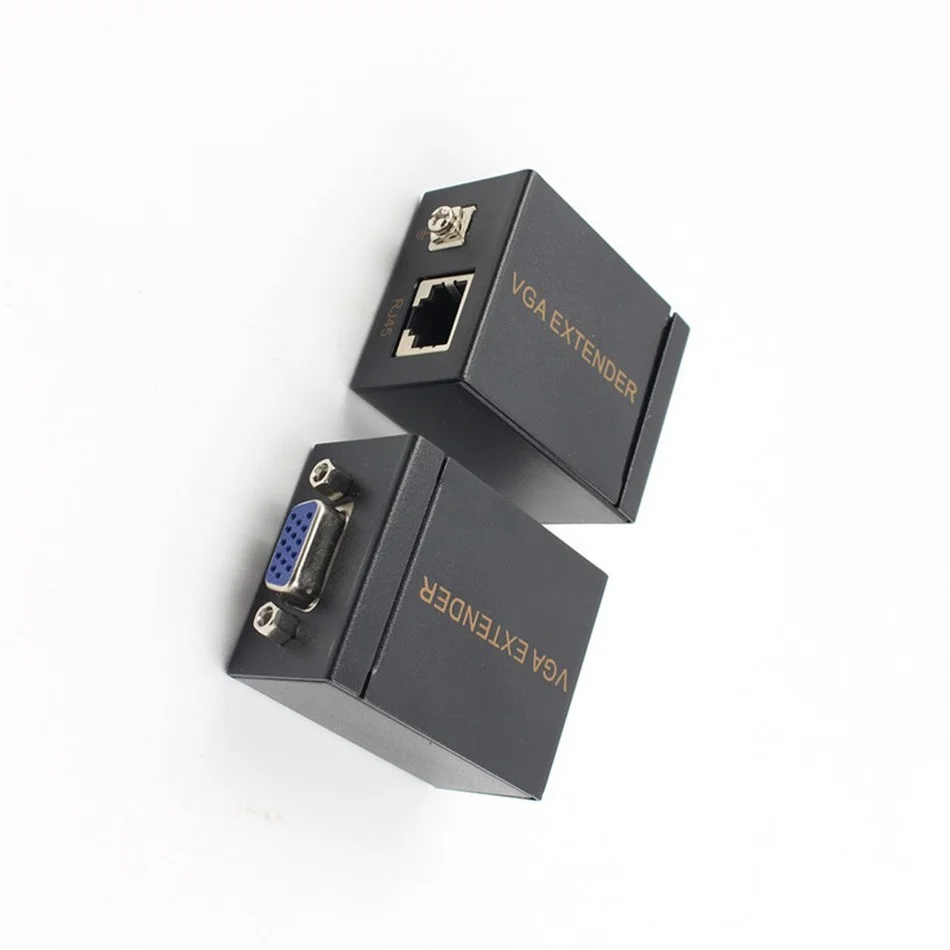1 пара приемник-передатчик VGA на RJ45 Ретранслятор с Cat5e/6 до 60M UTP для ПК ноутбука
