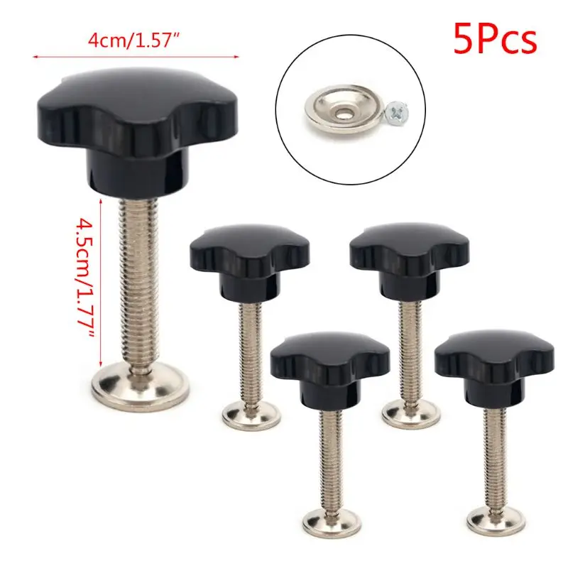 

5PCS M8/M10 hand-tightening screw Torx head internal thread clamping screw bolt B0KB