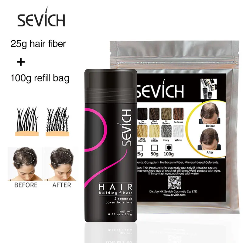 25g Refill SEVICH Keratin Hair Building Fiber Style Hair Loss Concealer