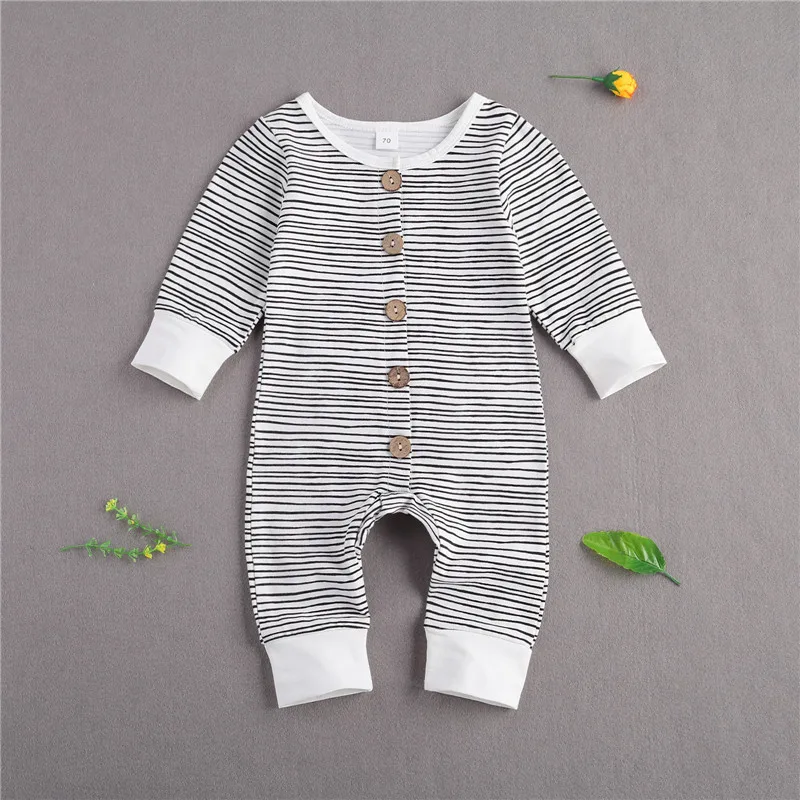 

Baby's Clothing Set Stripe Round Neck Long Sleeve Top and Pants Two-piece Suit Newborn Boys Girls Outfits Infant Casual Spring