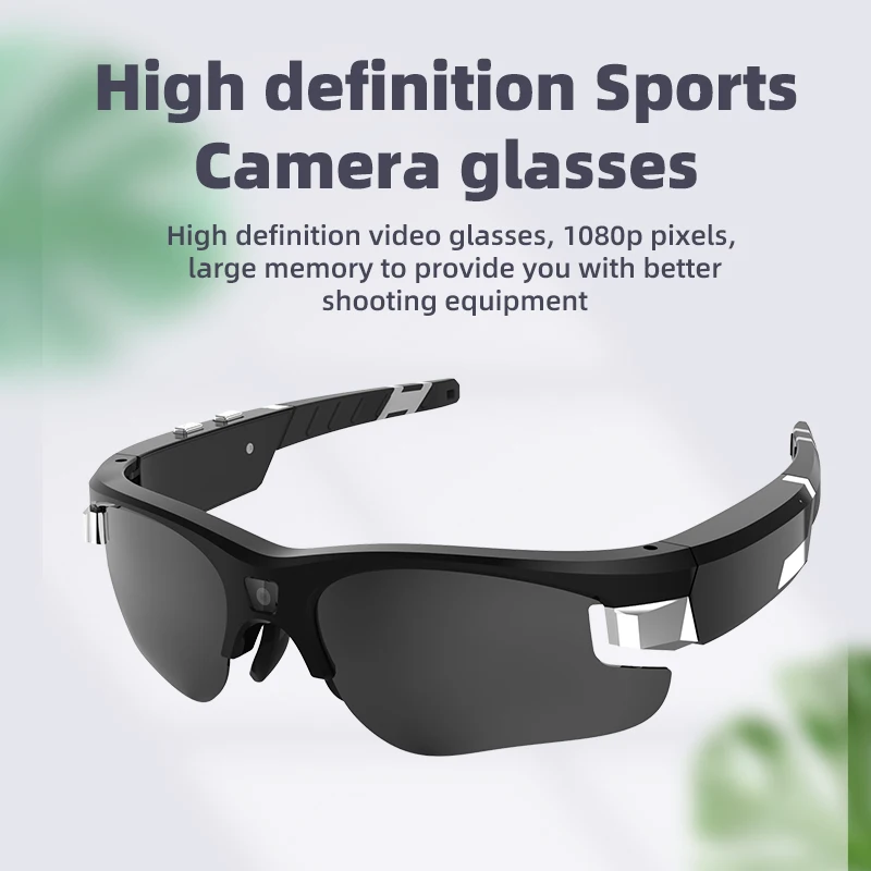 구매 1080P 브랜드의 새로운 HD 스마트 안경 카메라 블루투스 스포츠 미니 캠코더 선글라스 액션 야외 스포츠 Microcam