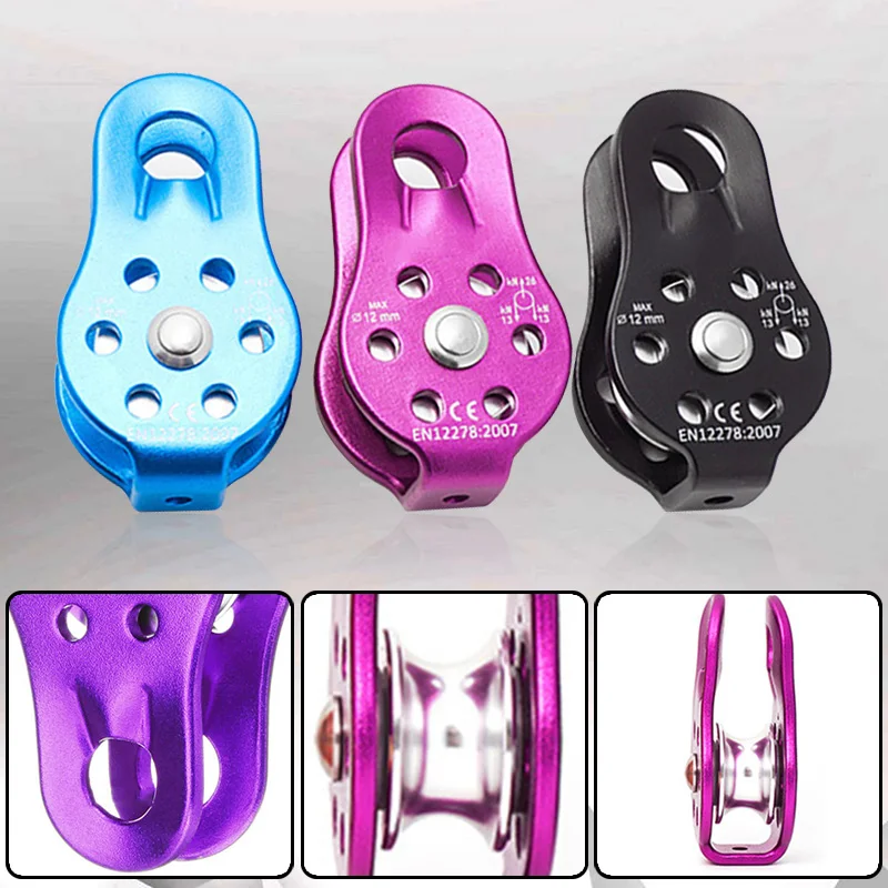 Rock Climbing Pulley Fixed Sideplate Single Sheave Outdoor Survival Tool High Altitud Traverse Hauling Gear | Спорт и развлечения