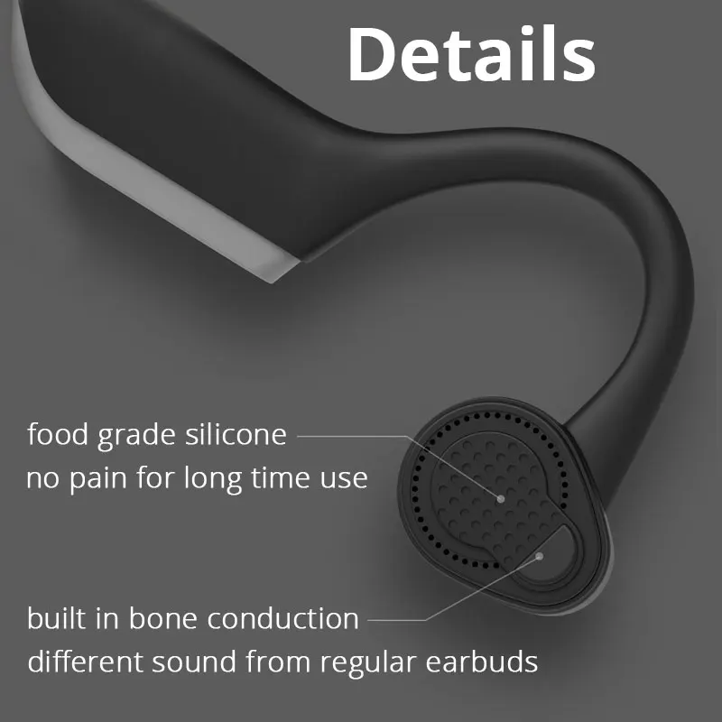 Bluetooth 5,0 гарнитура с костной проводимостью IP56 водонепроницаемые спортивные наушники с креплением на шее Беспроводные наушники с микрофоном
