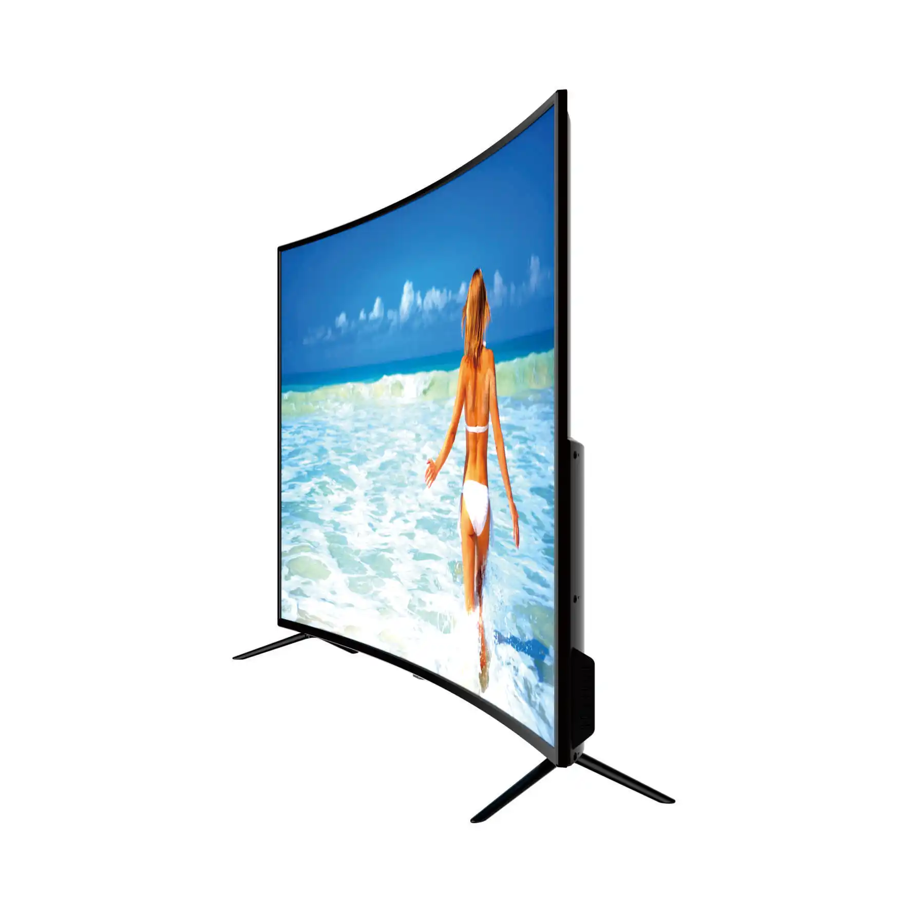 Большой размер изогнутые ЖК монитор с разрешением 4K светодиодный wifi ТВ 55 65