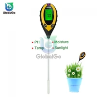 4 in 1 digital ph meter soil moisture monitor temperature sunlight tester with blacklight for gardening plants farming