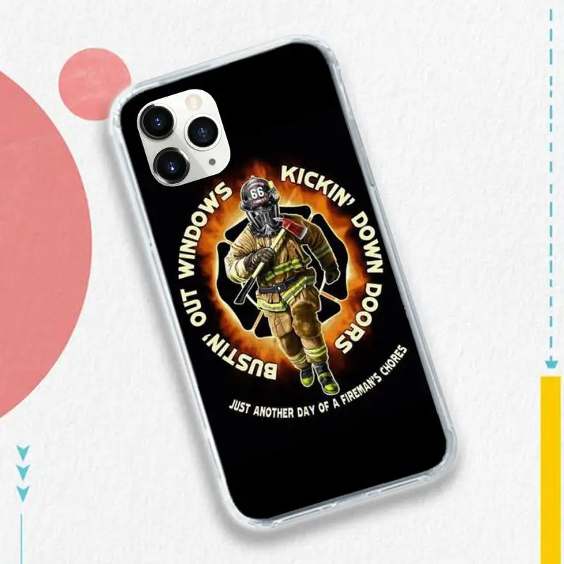 

Firefighter Heroes Fireman Phone Case for iPhone 11 12 pro XS MAX 8 7 6 6S Plus X 5S SE 2020 XR