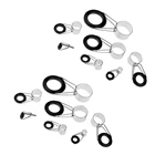 Комплект рыболовных направляющие наконечники из 14 предметов, комплект для ремонта верхушек, из нержавеющей стали, керамическое кольцо, кольца для строительства, рыболовные аксессуары, снасти