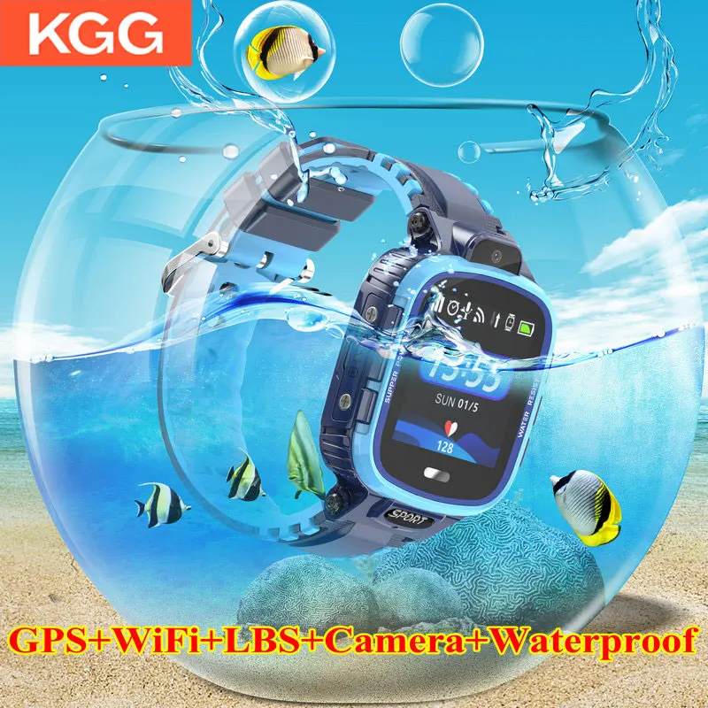 IP67 водонепроницаемые Смарт часы GPS WIFI для детей трекер телефон смарт Дети SOS