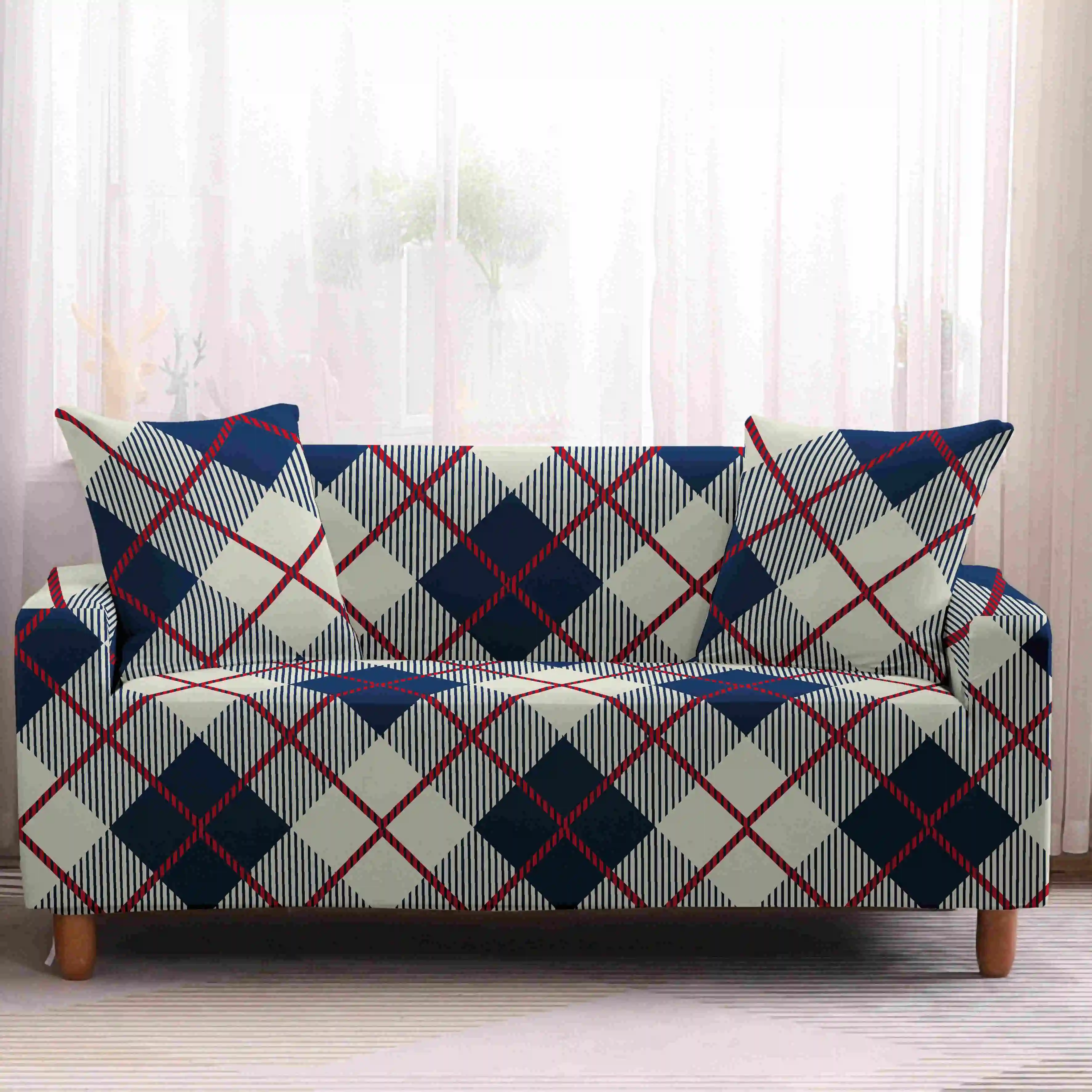 Домашний чехол для дивана с геометрическим рисунком эластичный 1/2/3/4 защитный