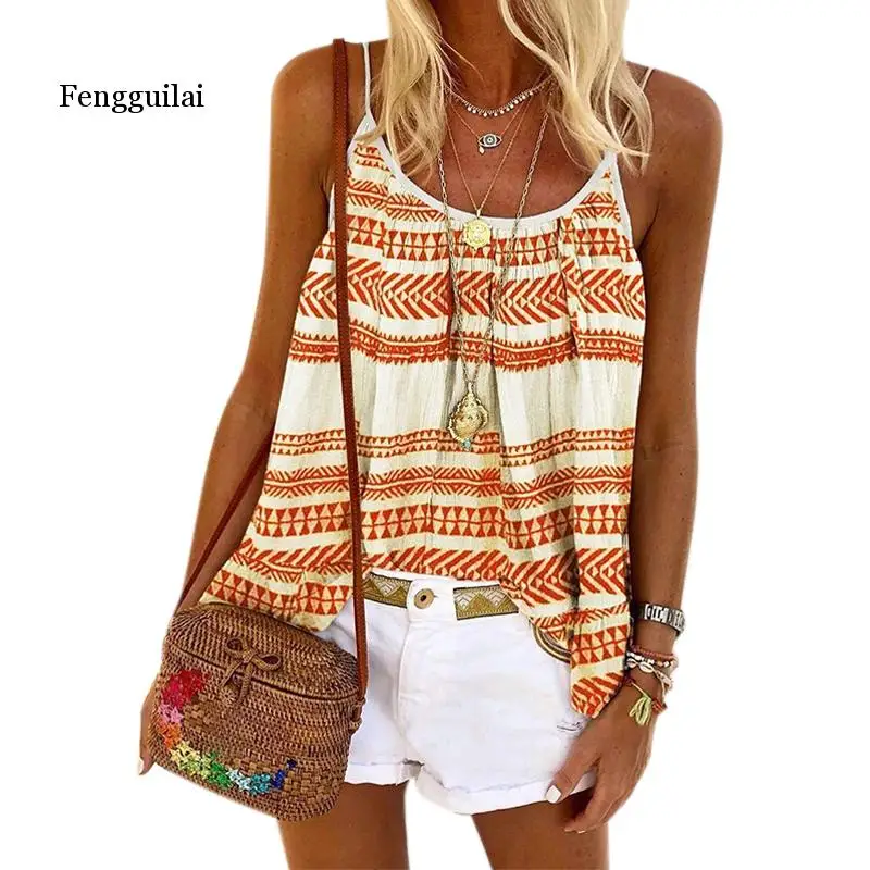 

Summer Plus Size Female T-shirt Sleeveless Striped Vest Ladies Top Casual Clothes Women t Shirt Top Loose