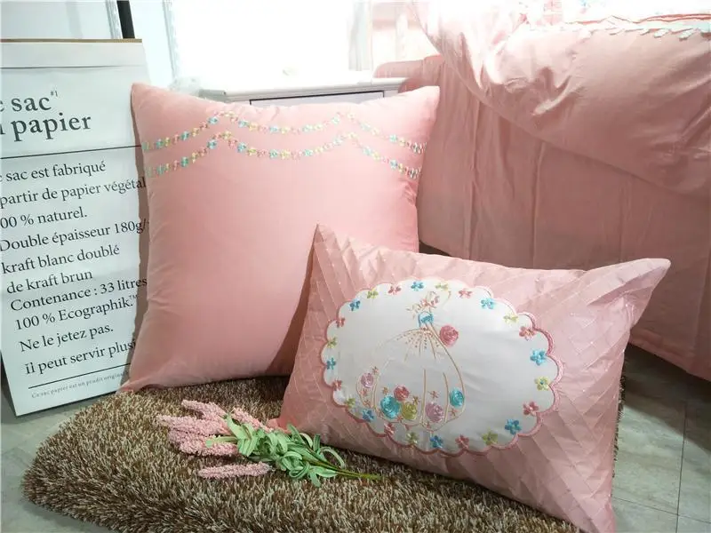 

4/6/7Pcs Egypt cotton Fantasy Garden Bedding Set colorful embroidery lace Duvet cover set Bed Sheet Pillowcases Queen King size