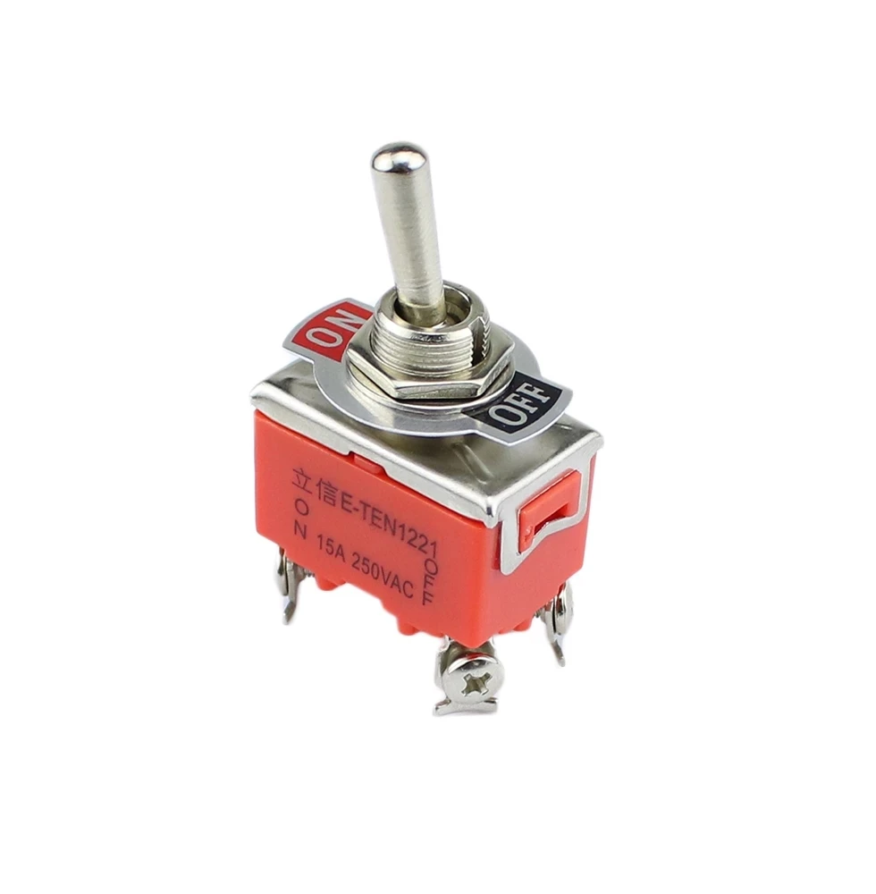 1 шт. E-TEN1221 15A 250VAC 4PIN ON-OFF рычажный переключатель, клавишный переключатель питания, микропереключатель, оранжевый