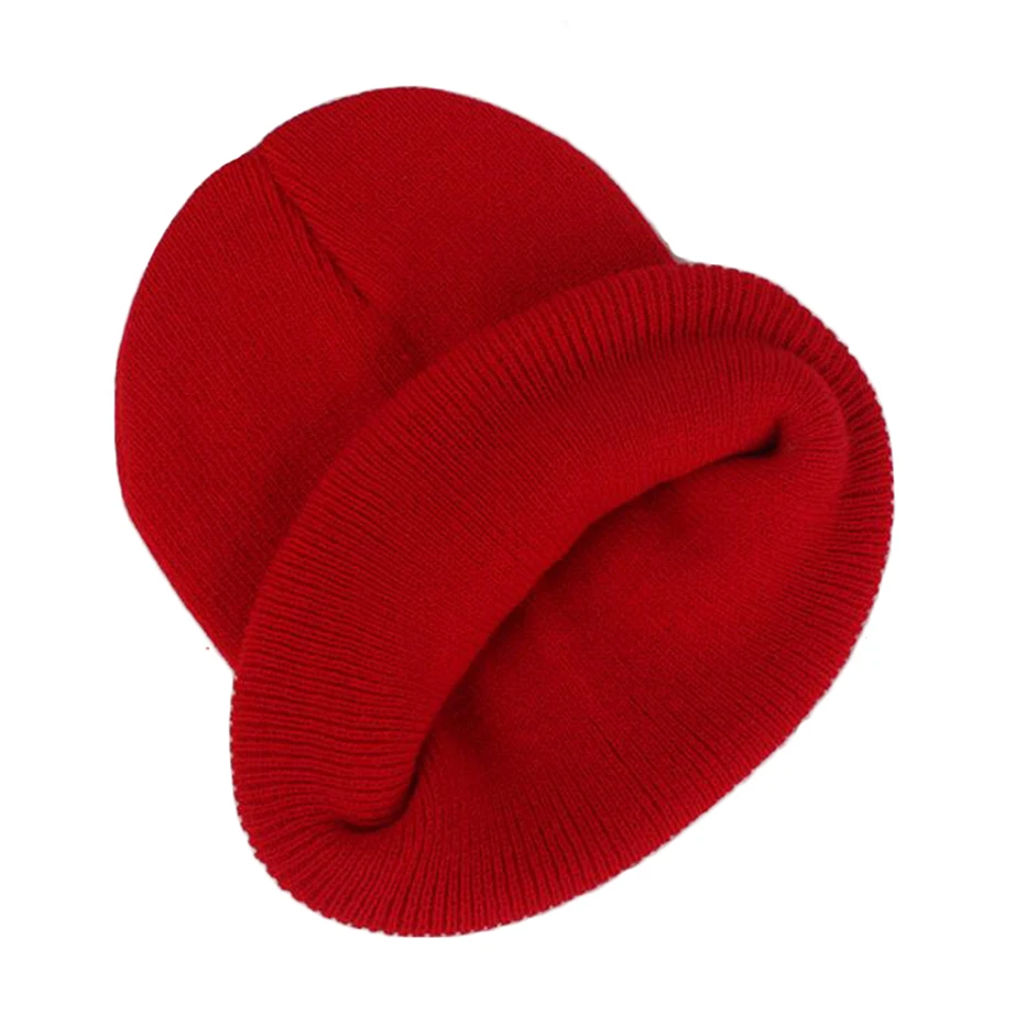 Зимняя теплая шерстяная вязаная шапка унисекс хлопковая для женщин и мужчин