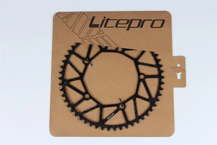 Litepro 130 BCD 8/9/10/11 Скорость Полые CNC сплав один диск звездочка цепной передачи дорожный складной велосипед цепные колесики 50/52/54/56/58T передняя Звездочка