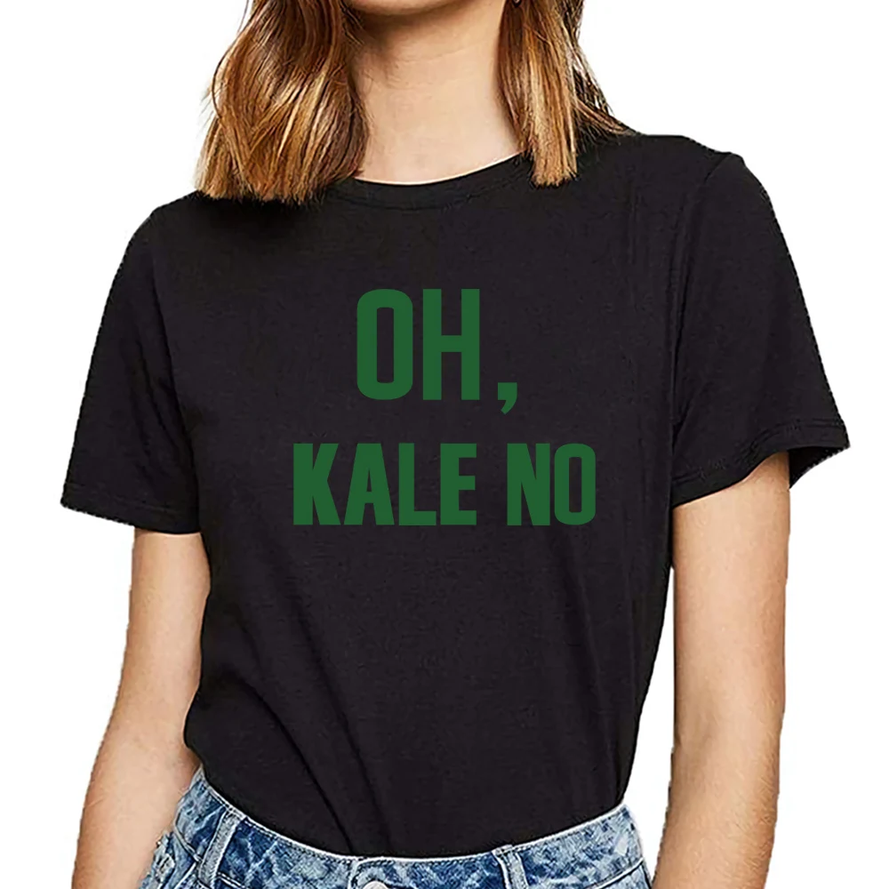 Женская футболка с надписью oh kale no Kawaii короткая женская футболка|Футболки| |